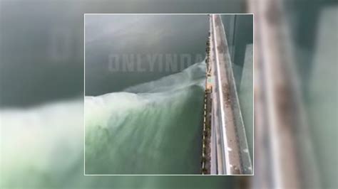 the leakbay|Video showing large leak into Biscayne Bay being addressed